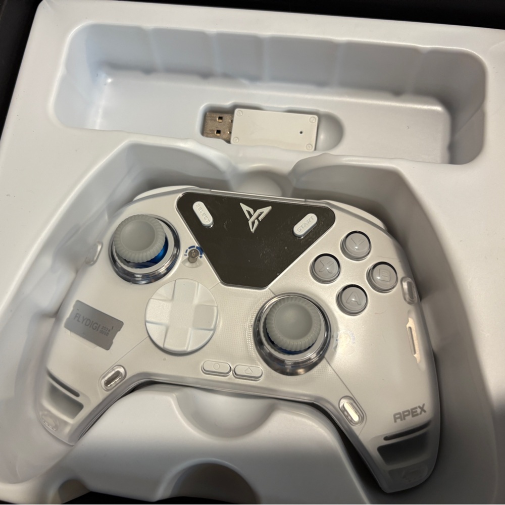 Apex White and Silver Gaming Controller